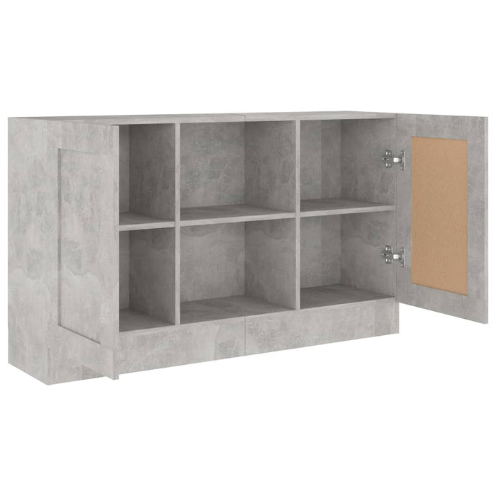 Credenza Grigio Cemento 120x30,5x70 cm in Truciolato