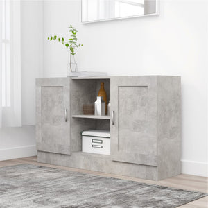 Credenza Grigio Cemento 120x30,5x70 cm in Truciolato 802781