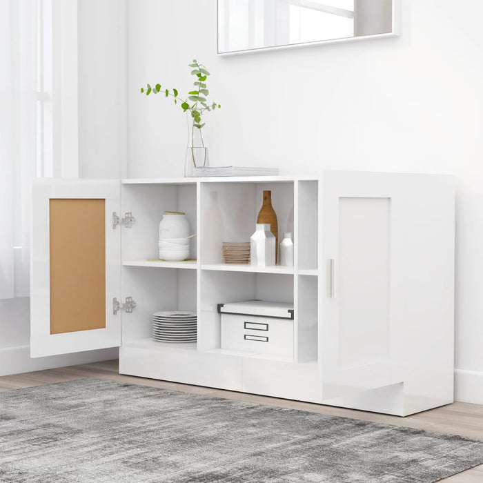 Credenza Bianco Lucido 120x30,5x70 cm in Truciolato cod mxl 14077