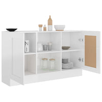 Credenza Bianco Lucido 120x30,5x70 cm in Truciolato cod mxl 14077