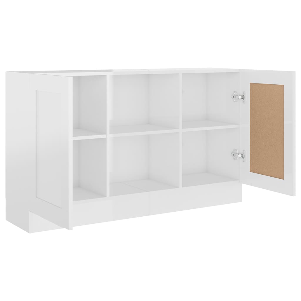 Credenza Bianco Lucido 120x30,5x70 cm in Truciolato cod mxl 14077