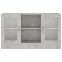 Armadietto Vetrina Grigio Cemento 120x30,5x70 cm Multistrato 802790