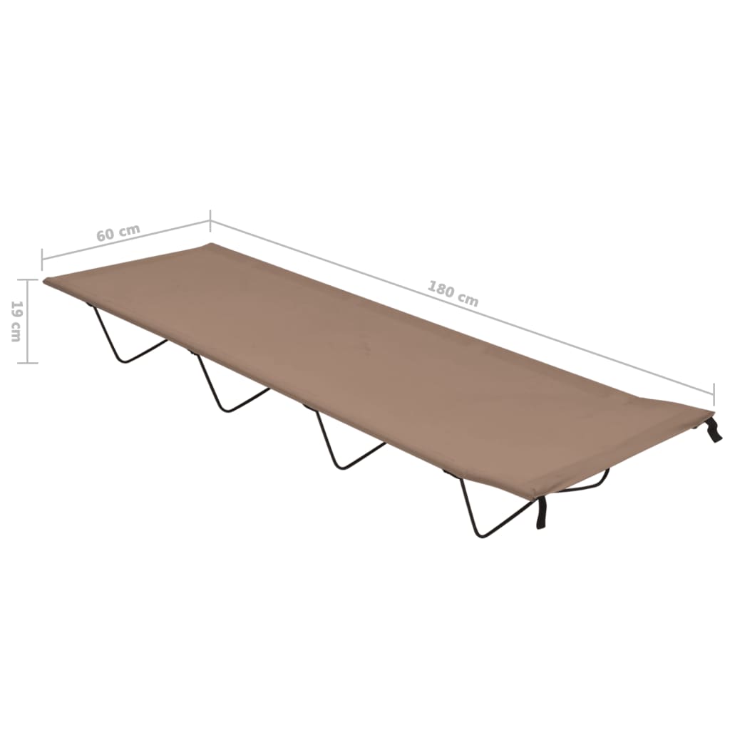 Lettini Campeggio 2pz 180x60x19cm Tessuto Oxford Acciaio Talpa 312487