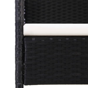 Sedie da Giardino Set 4 pz in Polyrattan Nero 313125