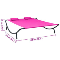 Lettino Prendisole in Tessuto Rosa cod mxl 76779