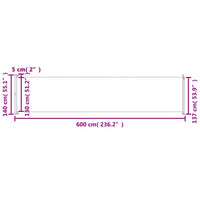 Tenda Laterale Retrattile per Patio 140x600 cm Crema cod mxl 66401