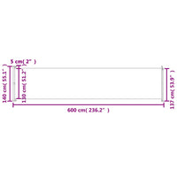 Tenda Laterale Retrattile per Patio 140x600 cm Crema 313370