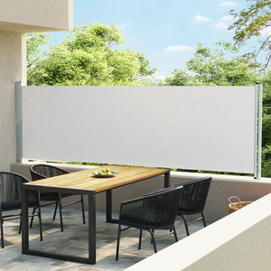 Tenda Laterale Retrattile per Patio 140x600 cm Crema 313370