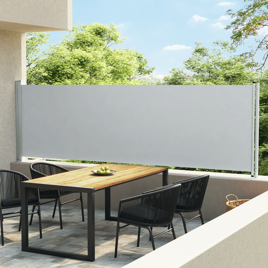 Tenda Laterale Retrattile per Patio 140x600 cm Grigio cod mxl 66405