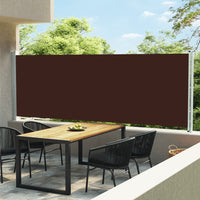 Tenda Laterale Retrattile per Patio 600x160 cm Marrone cod mxl 66407