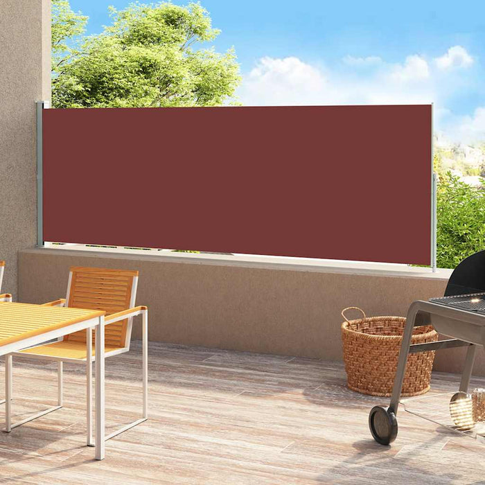 Tenda Laterale Retrattile per Patio 180x500 cm Marrone 313408