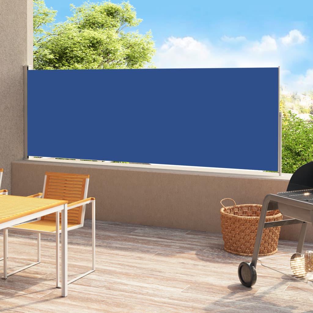 Tenda Laterale Retrattile per Patio 220x500 cm Blu 313433