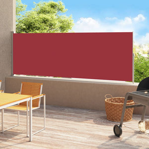 Tenda Laterale Retrattile per Patio 220x500 cm Rossa 313434