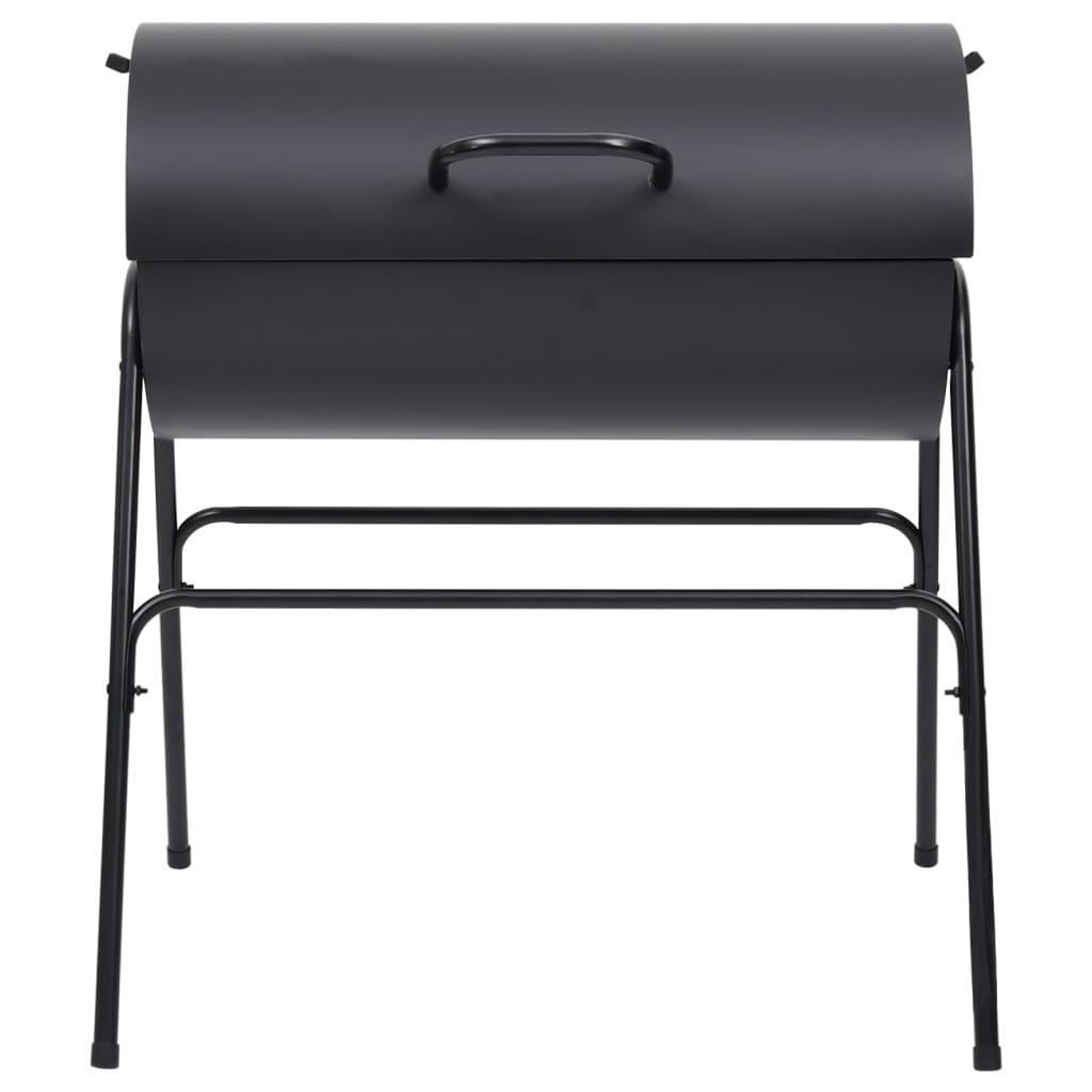 Barbecue a Barile 2 Griglie di Cottura Nero 80x95x90 cm Acciaio cod mxl 67461