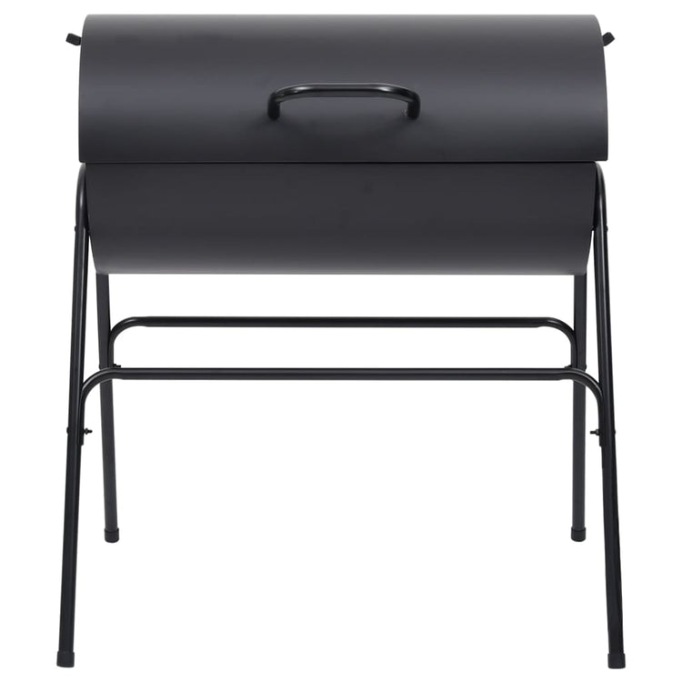 Barbecue a Barile 2 Griglie di Cottura Nero 80x95x90 cm Acciaio cod mxl 67461