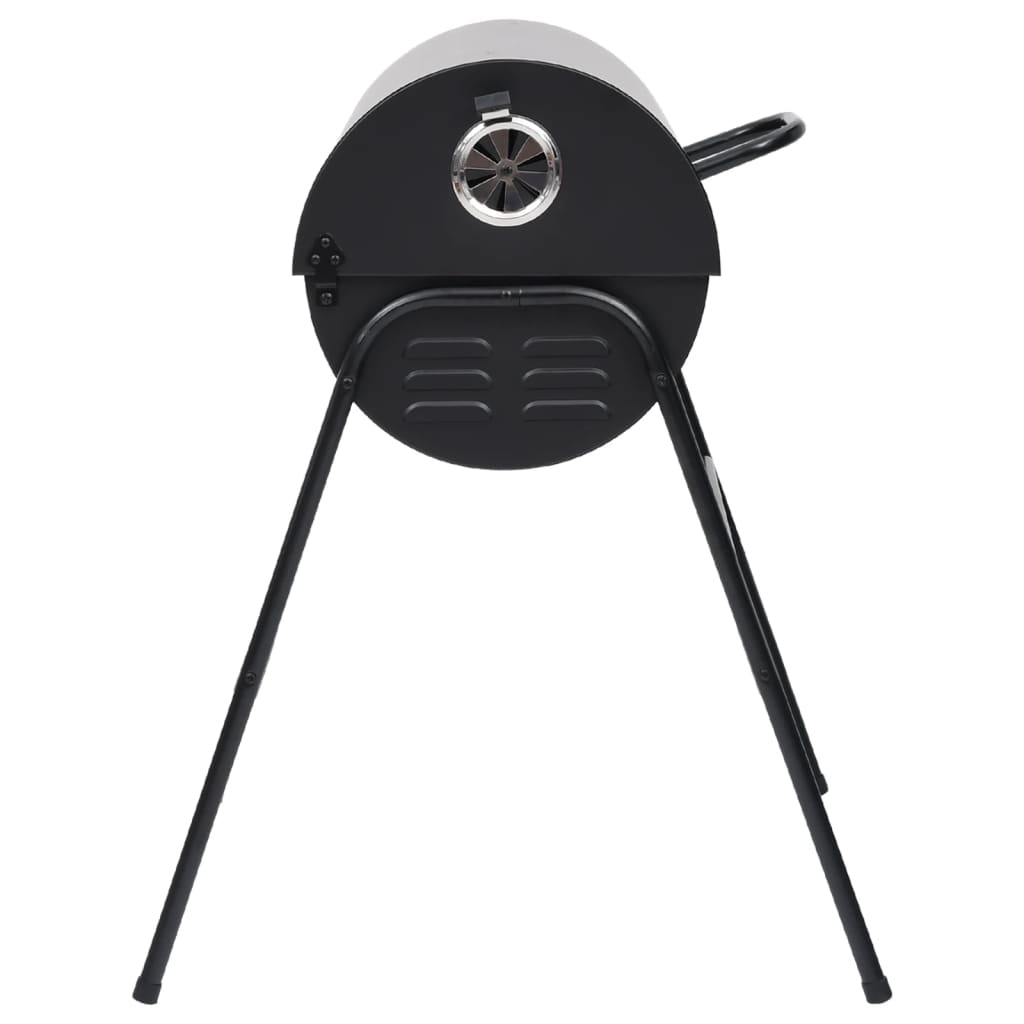 Barbecue a Barile 2 Griglie di Cottura Nero 80x95x90 cm Acciaio cod mxl 67461