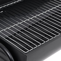 Barbecue a Barile 2 Griglie di Cottura Nero 80x95x90 cm Acciaio 313635