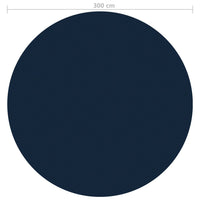 Pellicola Galleggiante Solare PE per Piscina 300 cm Nero e Blu 92973