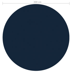 Pellicola Galleggiante Solare PE per Piscina 300 cm Nero e Blu 92973