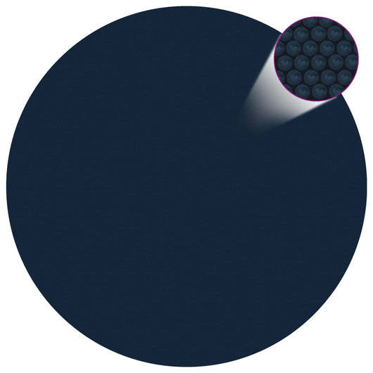 Pellicola Galleggiante Solare PE per Piscina 356 cm Nero e Blu 92974