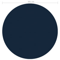 Pellicola Galleggiante Solare PE per Piscina 381 cm Nero e Blu 92975