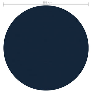 Pellicola Galleggiante Solare PE per Piscina 381 cm Nero e Blu 92975