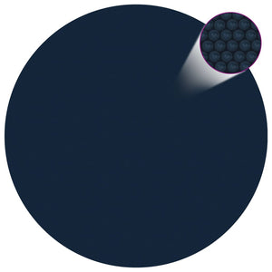 Pellicola Galleggiante Solare PE per Piscina 417 cm Nero e Blu 92976