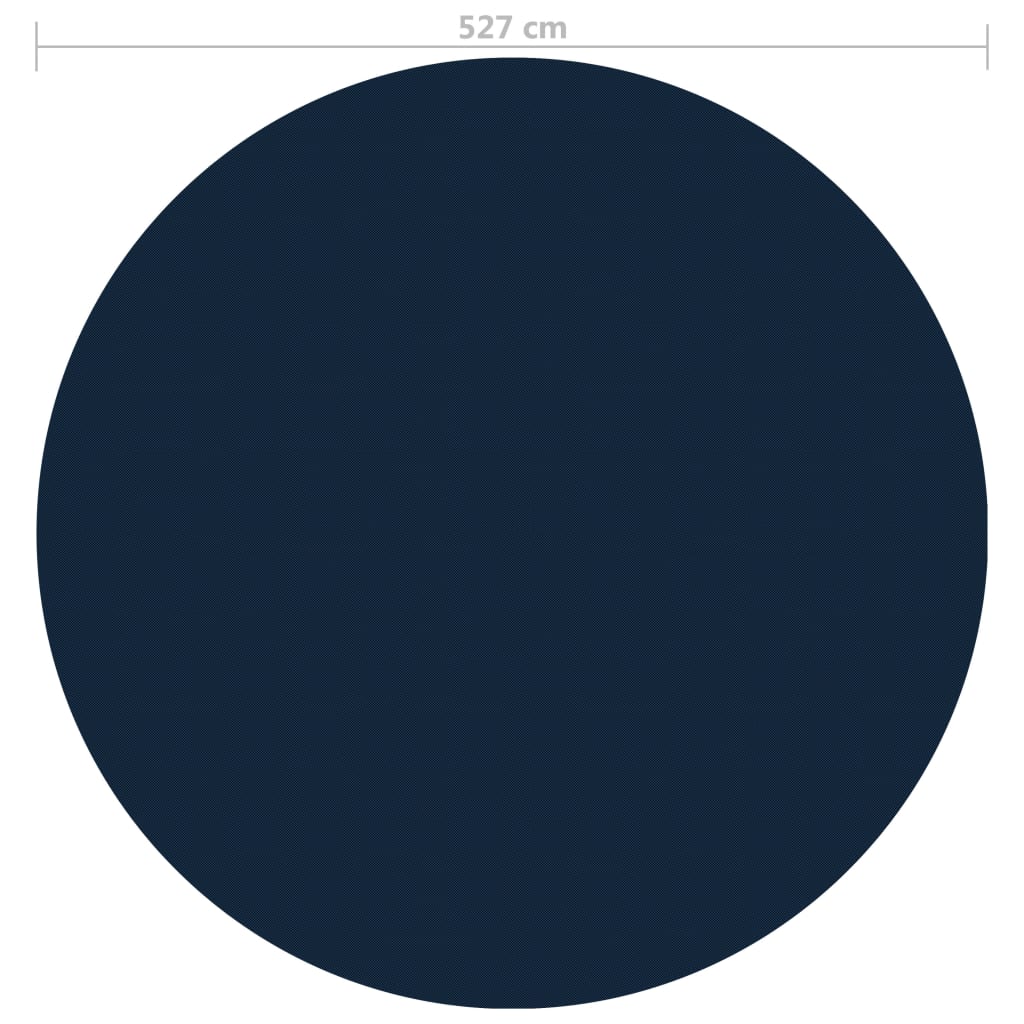 Pellicola Galleggiante Solare PE per Piscina 527 cm Nero e Blu 92979