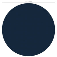 Pellicola Galleggiante Solare PE per Piscina 527 cm Nero e Blu 92979