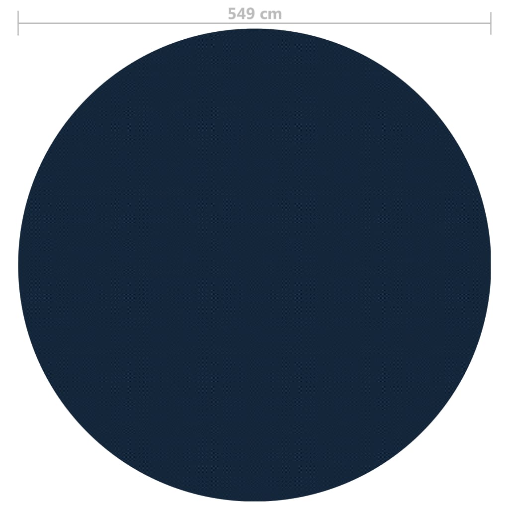 Pellicola Galleggiante Solare PE per Piscina 549 cm Nero e Blu 92980