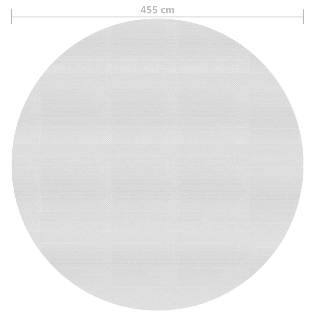 Pellicola Galleggiante Solare PE Piscina 455 cm Grigia