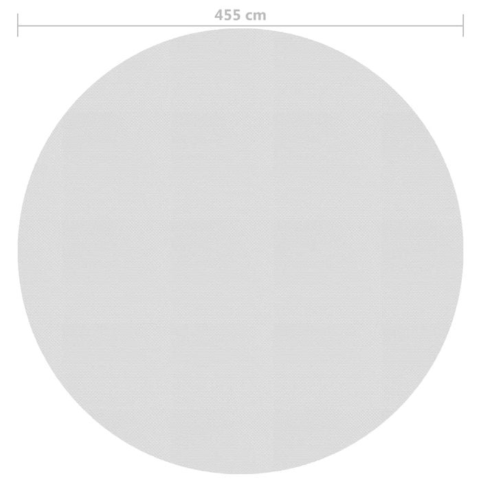 Pellicola Galleggiante Solare PE Piscina 455 cm Grigia