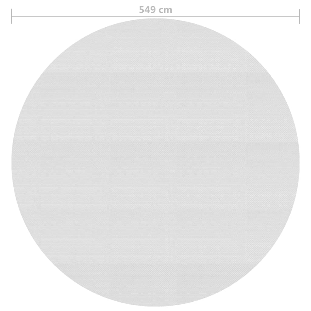 Pellicola Galleggiante Solare PE Piscina 549 cm Grigia 93004