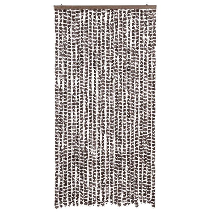 Zanzariera Marrone e Bianco 100x220 cm Ciniglia 325453