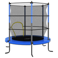 Set Trampolino con Rete di Sicurezza Rotondo 140x160 cm Blue 92954