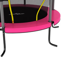 Set Trampolino con Rete di Sicurezza Rotondo 140x160 cm Rosa 92955