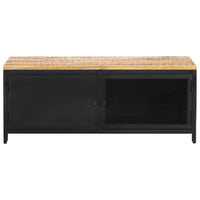 Tavolino da Caffè 90x50x37 cm in Legno Massello di Mango Grezzo cod mxl 16291