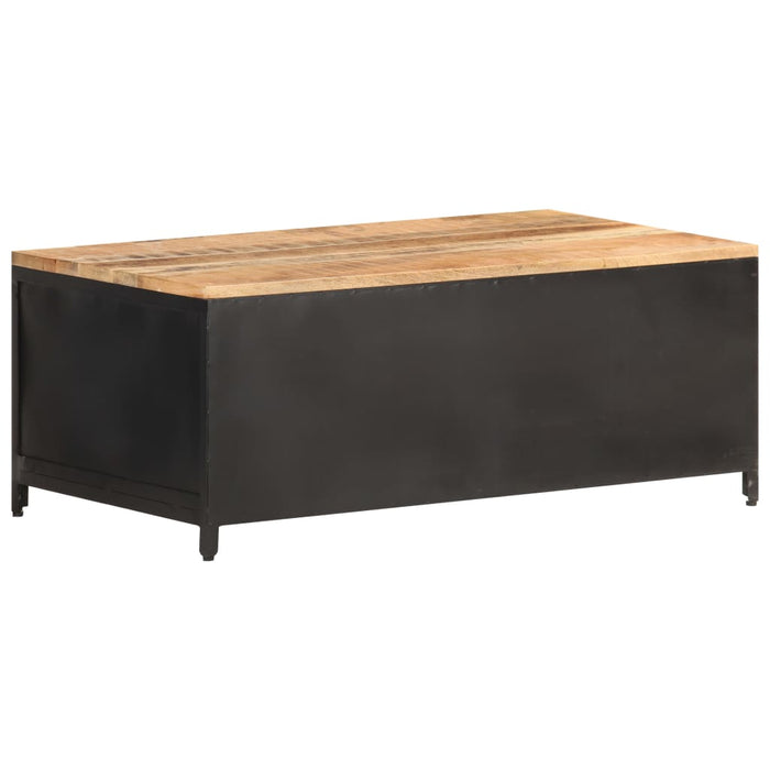 Tavolino da Caffè 90x50x37 cm in Legno Massello di Mango Grezzo cod mxl 16291