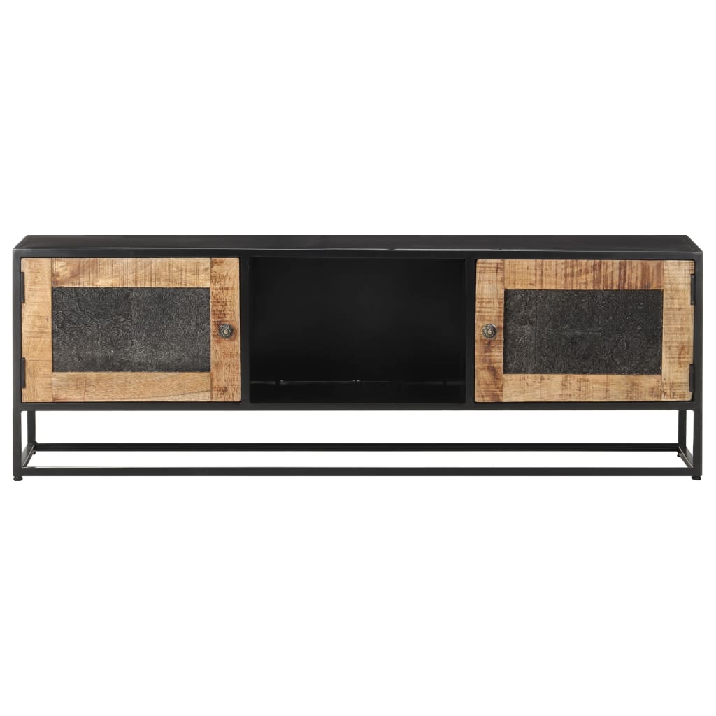 Mobile Porta TV 120x30x40 cm in Legno di Mango Grezzo 323148