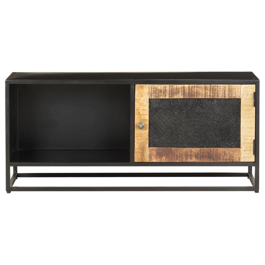 Mobile Porta TV 90x30x40 cm in Legno di Mango Grezzo