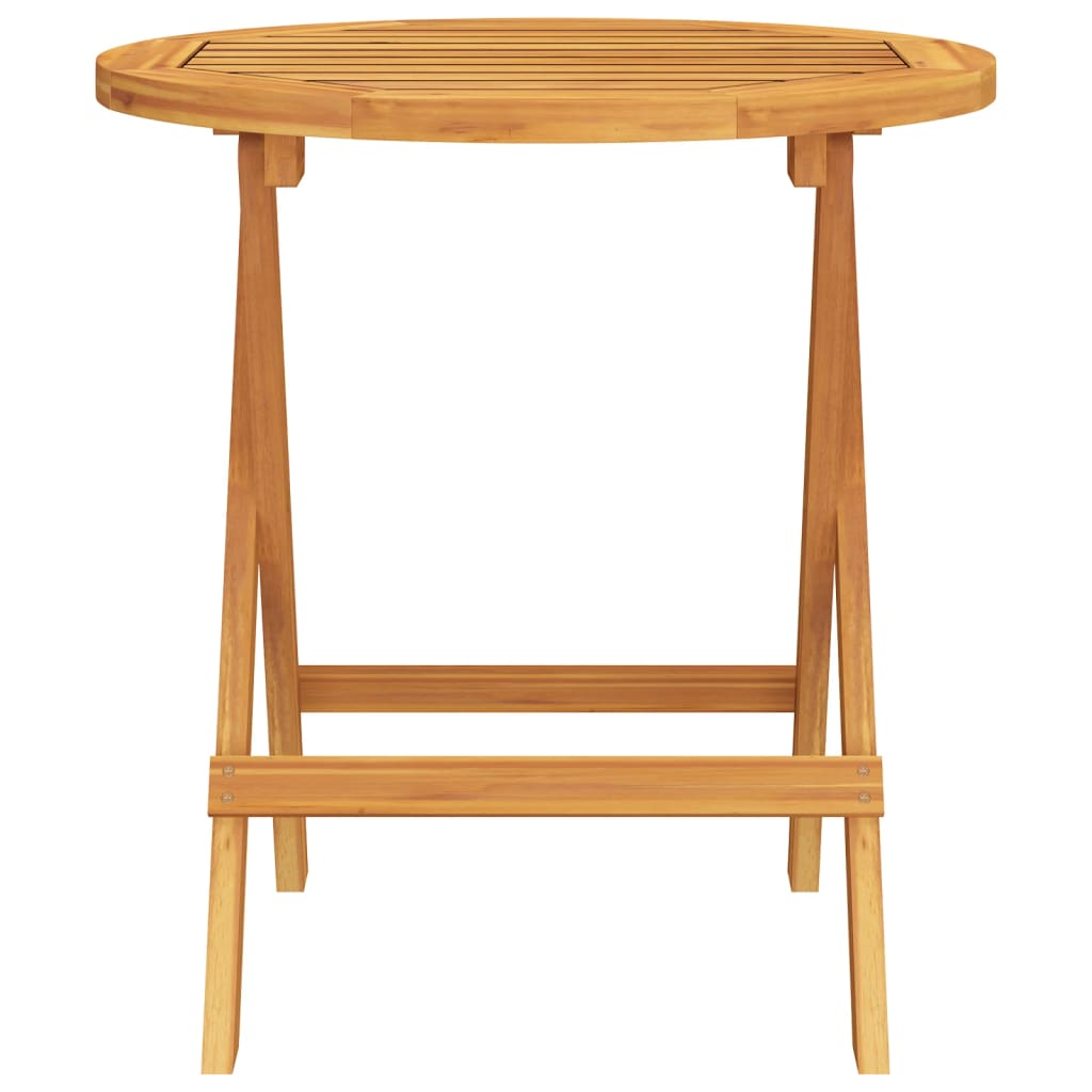 Tavolo da Bistrot Ø46x47 cm in Legno Massello di Acacia 312116