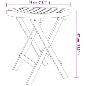 Tavolo da Bistrot Ø46x47 cm in Legno Massello di Acacia 312116