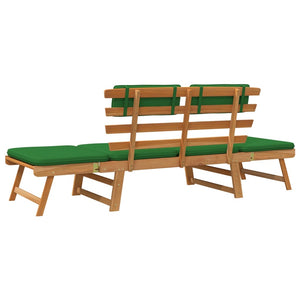 Panca da Giardino Cuscini 2-in-1 190 cm Legno Massello d'Acacia 312121