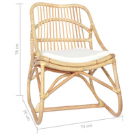 Sedia in Rattan e Lino cod 8598