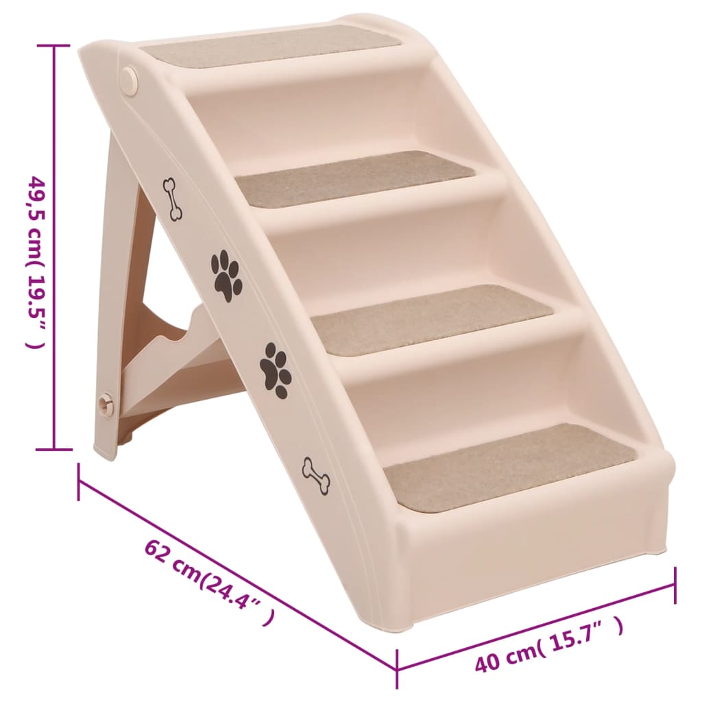 Scala Pieghevole per Cani Crema 62x40x49,5 cm cod mxl 53403