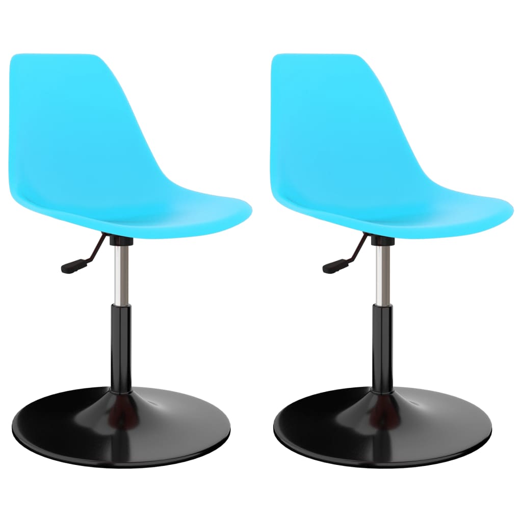 324193  Swivel Dining Chairs 2 pcs Blue PP 324193