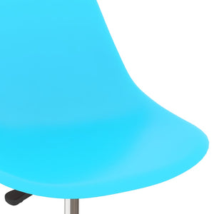 324193 Swivel Dining Chairs 2 pcs Blue PP