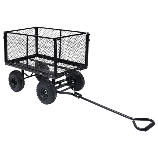 Carrello a Mano da Giardino Nero 350 kg 92582