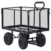 Carrello a Mano da Giardino Nero 350 kg 92582