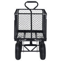 Carrello a Mano da Giardino Nero 350 kg 92582